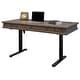 preview thumbnail 7 of 16, Carson Wood Electronic Sit/Stand Desk, Standing Desk, Gray