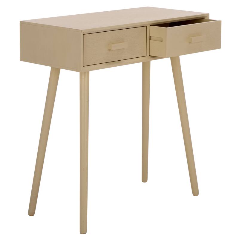 SAFAVIEH Pearla Antique White 2-Drawer Console Table - 28.3" x 13.8" x 30.8" - 28"W x 14"D x 31"H