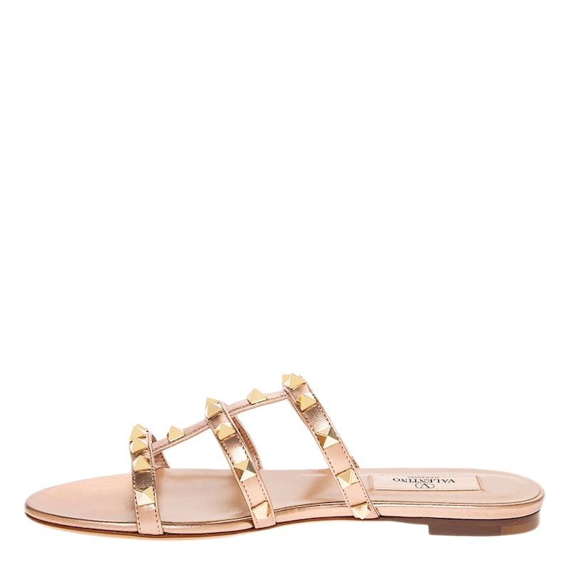 Valentino Rockstud Slide Sandals