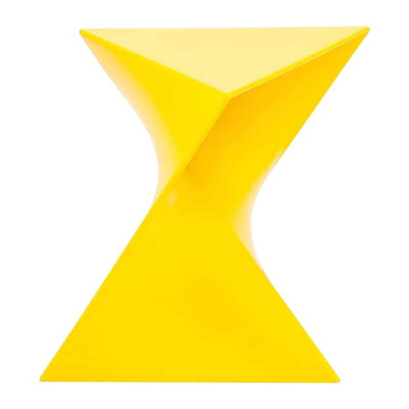 LeisureMod Randolph Modern Side Table - Grey - 15.5 x 17 x 17 - Set of 4 - Yellow