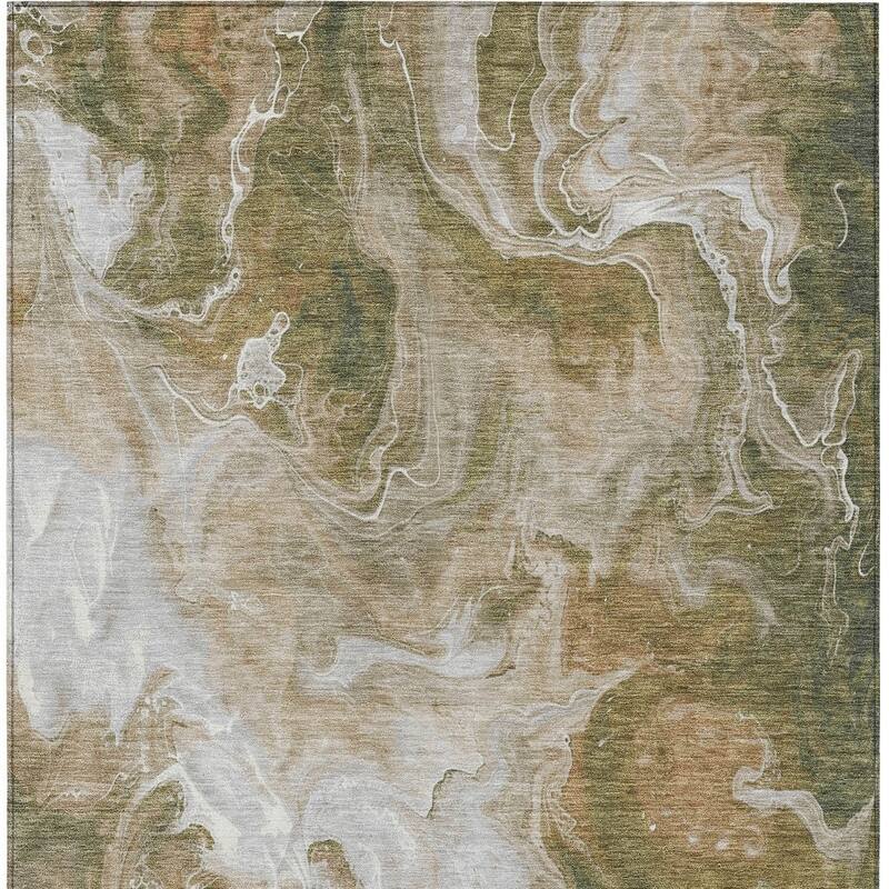 HomeRoots Abstract Modern Rectangle Outdoor Rug