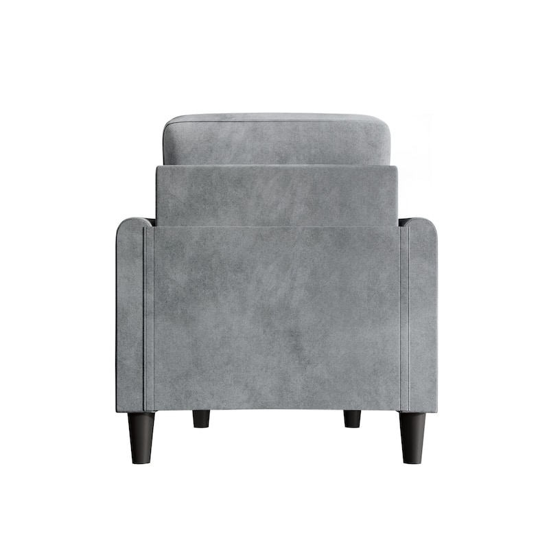 Clayfell Goliad Velvet Armchair with Pocket Spring, Soft Cushions, Clean Lines Design