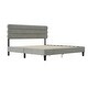 preview thumbnail 7 of 8, King Size Platform Bed Frame w/ Headboard & Wooden Slats Support for Kids Teens Adults No Box Spring, Easy Assembly, LIGHT GREY