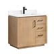 preview thumbnail 52 of 138, San Single Bath Vanity with Composite Stone Top without Mirror 36in. - Fir Wood Brown