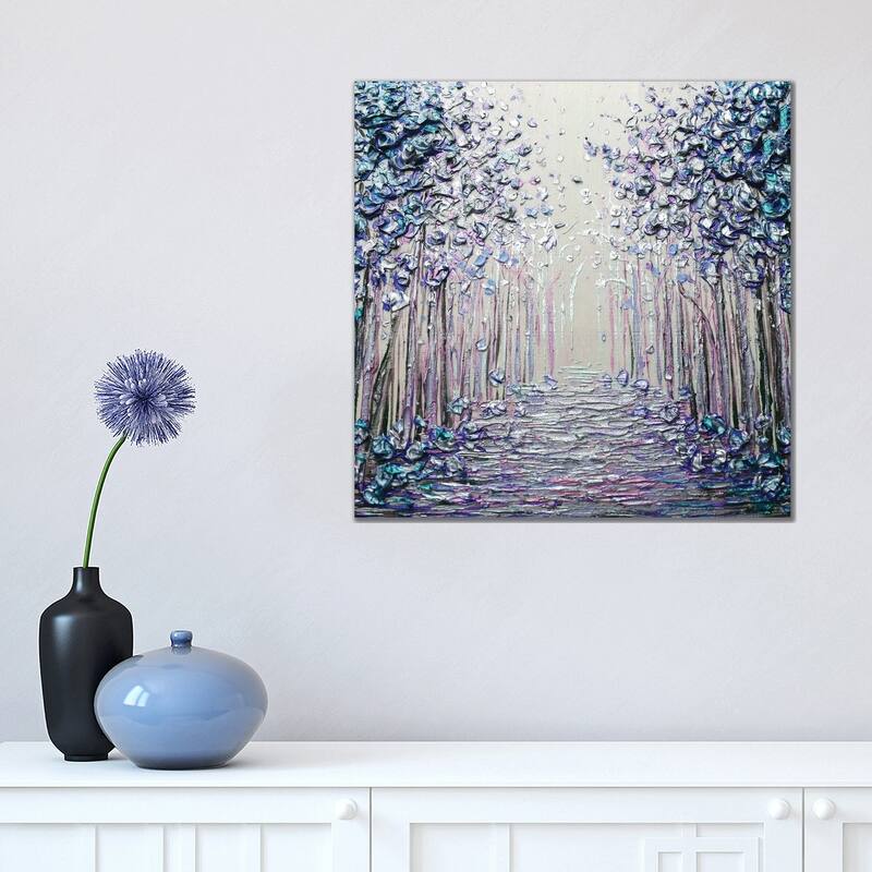 iCanvas "Loving You - Blue Purple Pink" by Nada Khatib Canvas Print - 18x18x1.5