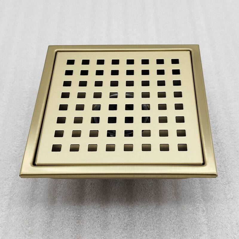 Oceanic Linear Shower Drain, Marine-grade 316 Stainless Steel, Grid Cover with Hair Strainer