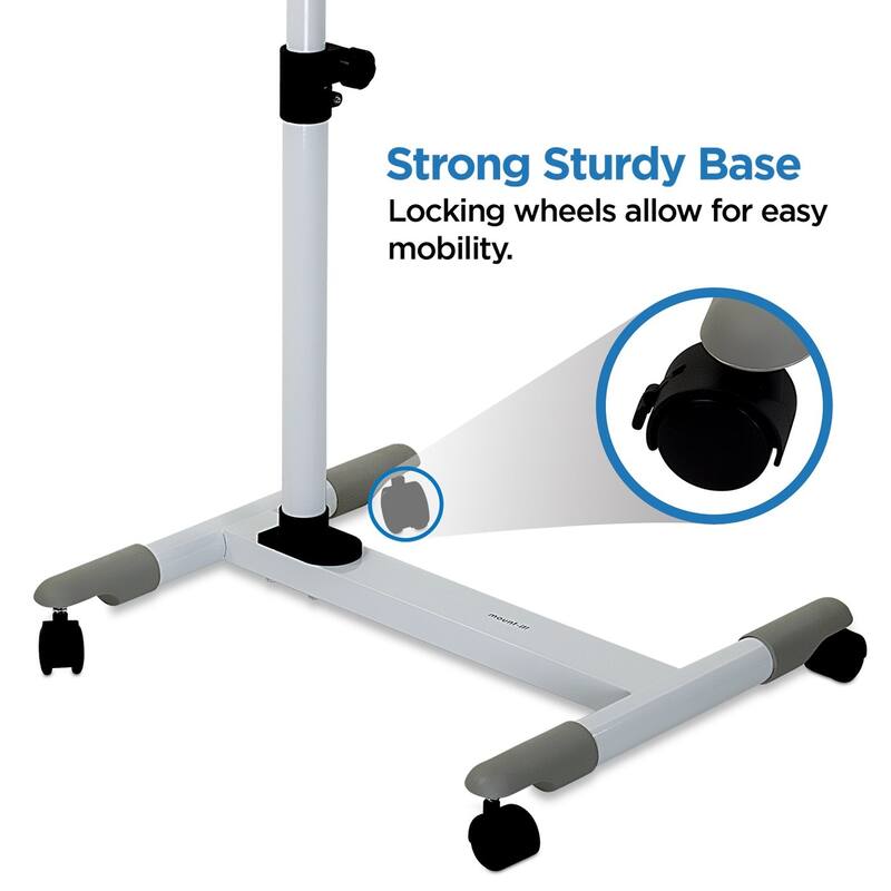 Mount-It! Rolling Laptop Cart, Height Adjustable Bedside Tray With Wheels (MI-7946)
