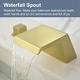 preview thumbnail 15 of 26, Double Handle Waterfall Bathroom Tub Faucet