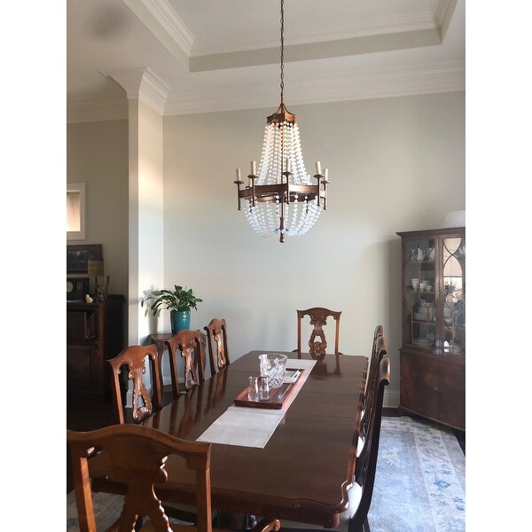 Dining Room Pendant Lamp Ceiling Candle Crystal Chandelier 8 Light Head > Shades 