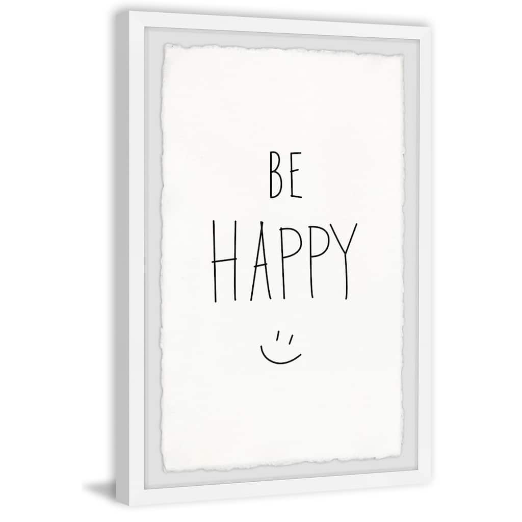 Being Happy Framed Wall Art, Elegant Home Touch - Sophisticated Artwork for Refined Décor