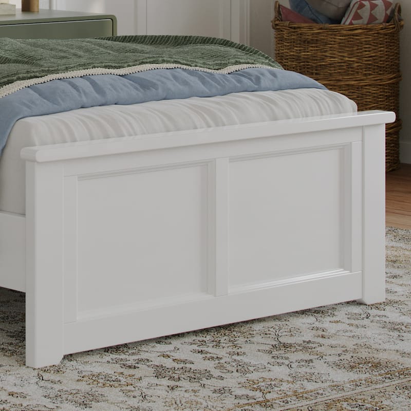 Charlotte Solid Wood Low Profile Platform Bed with Matching Footboard