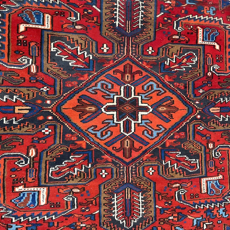 HERAT ORIENTAL Handmade Fine Persian Heriz Wool Rug - 7'10" x 10'3"