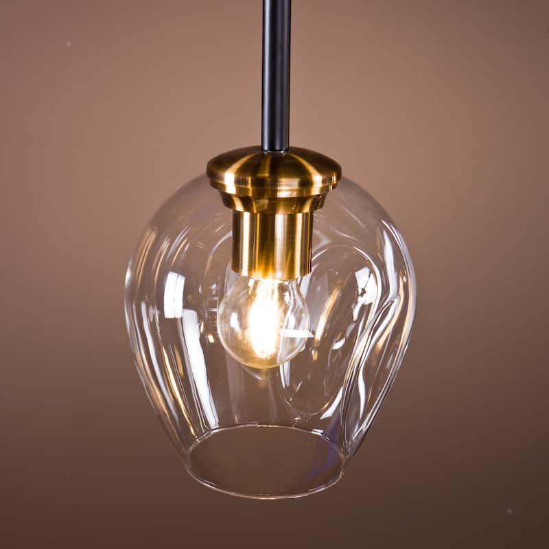 CraftHome 7-Lights Sputnik Modern Linear Chandelier With Clear Glass Shade