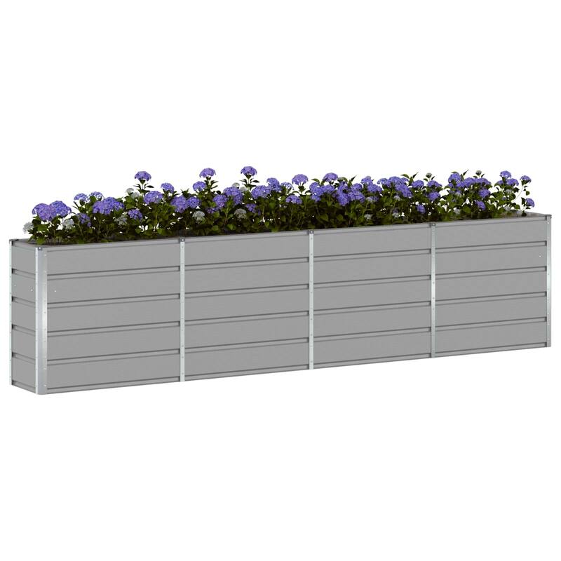 vidaXL Planter in Steel - 39.37 x 15.75 x 17.72"