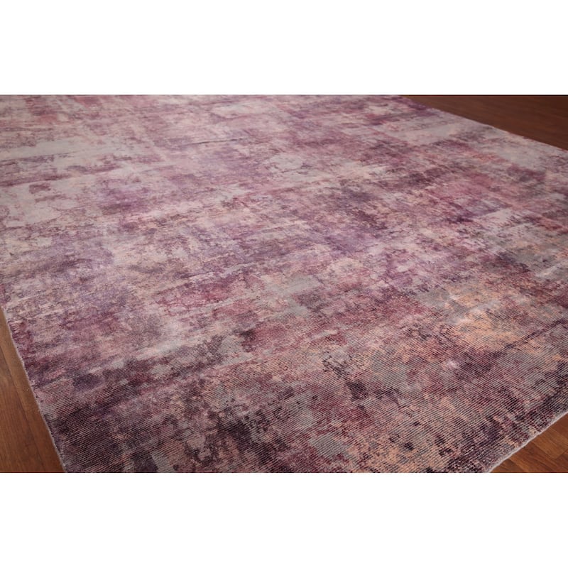 Art & Craft Abstract Large Area Rug Hand-Knotted Wool Carpet - 9'9"x 14'1"