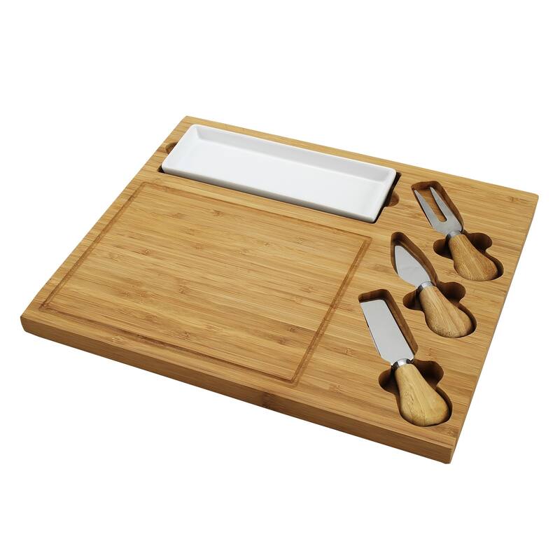 NCAA Illinois University Fighting Illini Bamboo Cheese & Charcuterie Board