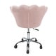 preview thumbnail 26 of 27, VANITII Accent Chair Swivel Vanity Chair Office Desk Chair With Wheels Modern Height Adjustable Pink/Grey/White