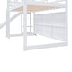 preview thumbnail 4 of 10, Twin Size Wood House Loft bed with Slide, Storage shelves & Light, Climbing Ramp, White