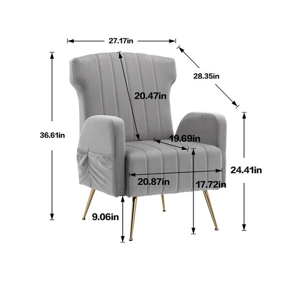 Fabric casual single person high backrest with side storage lazy