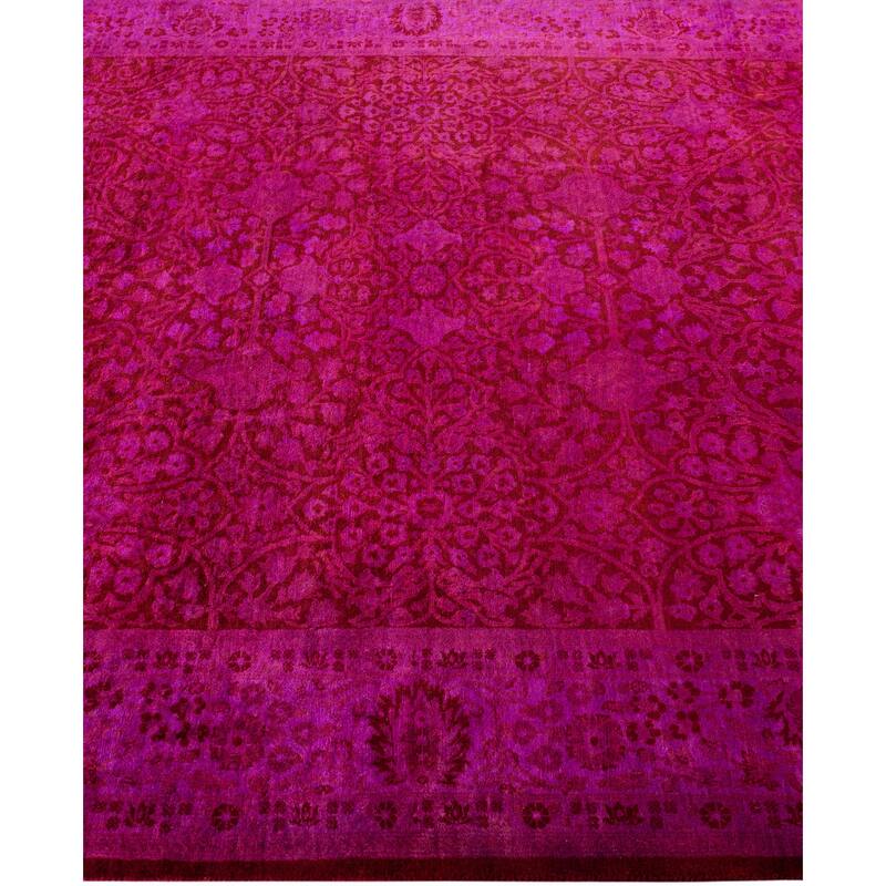 Overdyed One-of-a-Kind Hand-Knotted Area Rug - Red - 5' 1" x 8' 1"