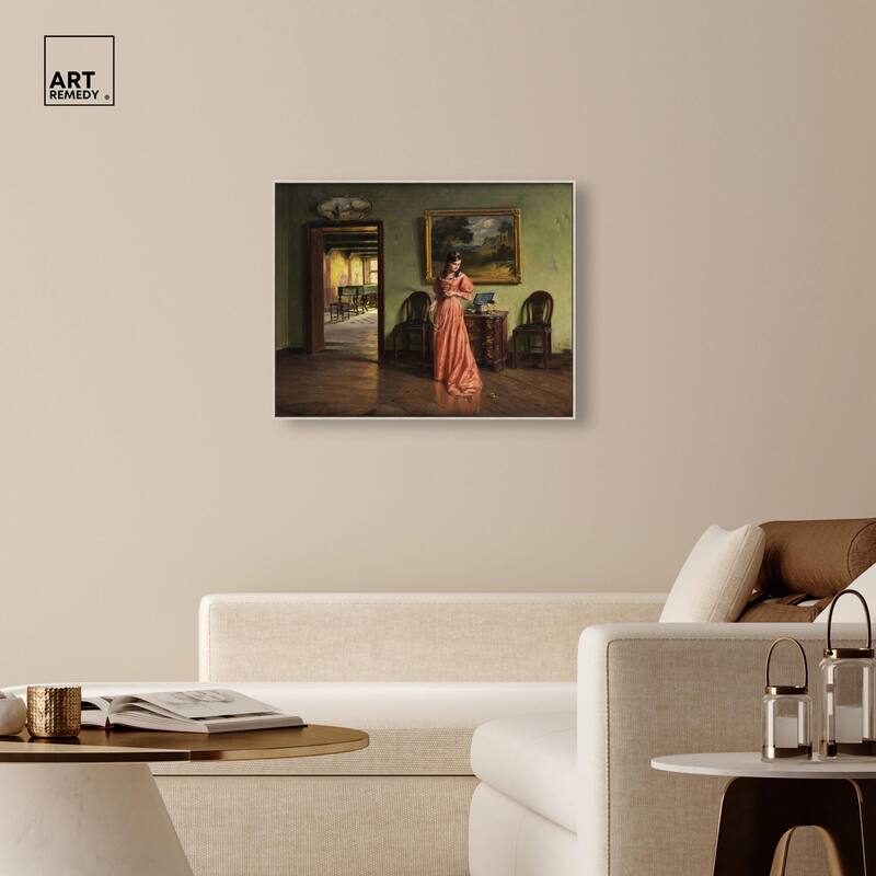 Woman and the Necklace Canvas by Art Remedy