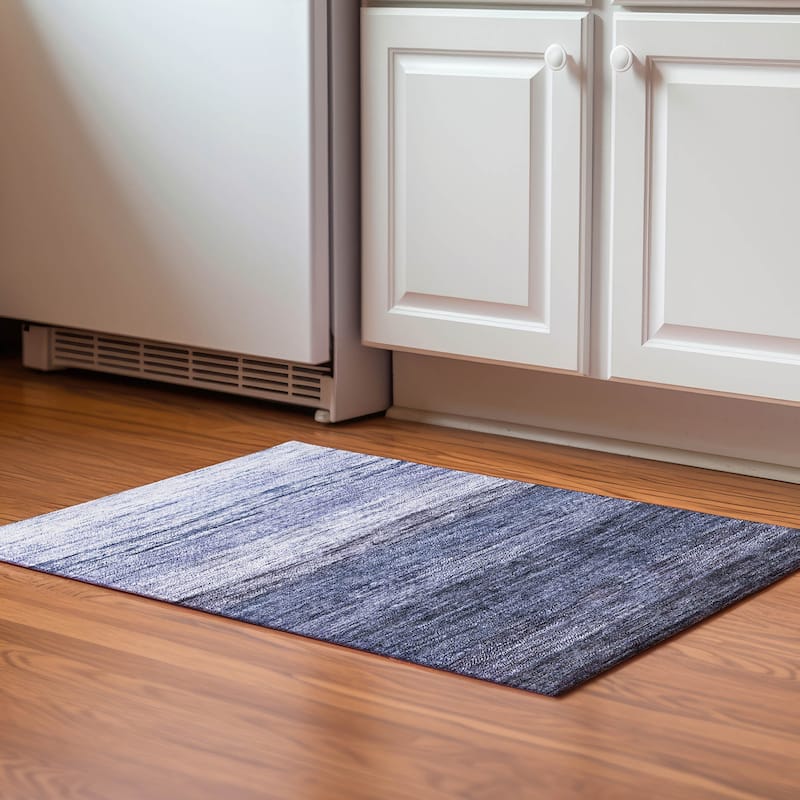 Premium Washable Super Soft Chunky Ombre Mayfield Rug - Blue - 1' 8" x 2' 6"