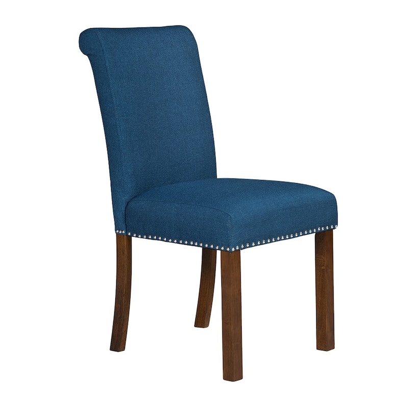 Upholstered Dining Chair with Nailhead Trim Set of 2