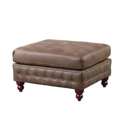 PU Ottoman with Button Tufted