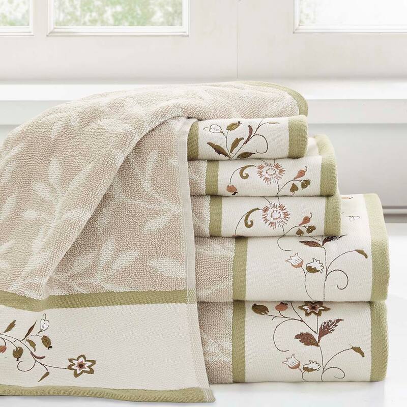 Cotton Jacquard 6 Piece Towel Set