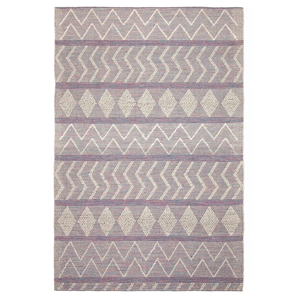 ECARPETGALLERY Braid weave Sienna Grey Wool Rug - 6'2 x 9'0