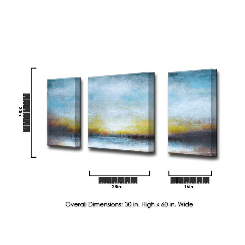 'Twilight' 3 Piece Wrapped Canvas Wall Art Set by Norman Wyatt Jr.