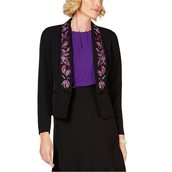 Kasper Womens Embroidered Blazer Jacket. Opens flyout.