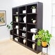 preview thumbnail 13 of 17, Concepts in Wood Triple Wide Wood Bookcase, 15 Shelf, 72 inch Tall