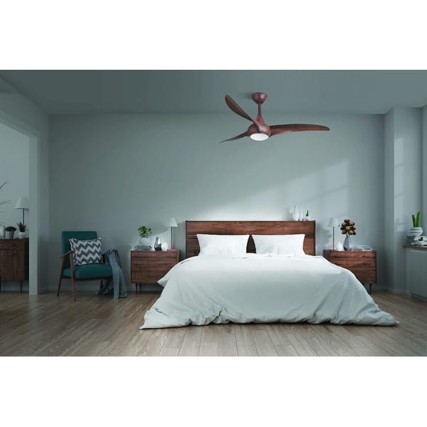 Shop Light Wave 52 Inch Distressed Faux Wood Ceiling Fan Overstock 18068513