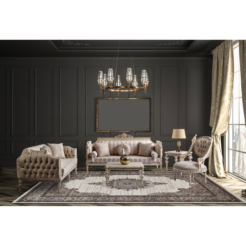 Master Collection Medallion Transitional Area Rug