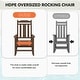 preview thumbnail 16 of 174, Outdoor Patio HDPE Rocking Chiar, Extra Wide Seat & Backrest