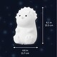 preview thumbnail 6 of 8, Terry Triceratops White Silicone Night Light Lamp - one size