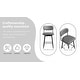 preview thumbnail 16 of 14, 360° Swivel Leather Cushioned Bar Chairs with Sturdy Iron Legs, Set of 2
