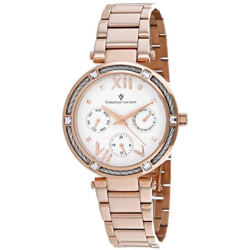 Christian Van Sant Women's Sienna White Dial Watch - CV1824 - 6 (36)