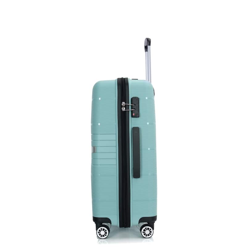 Hardshell 3 Piece PP Luggage Sets, Lightweight Durable Luggage Set with TSA Lock