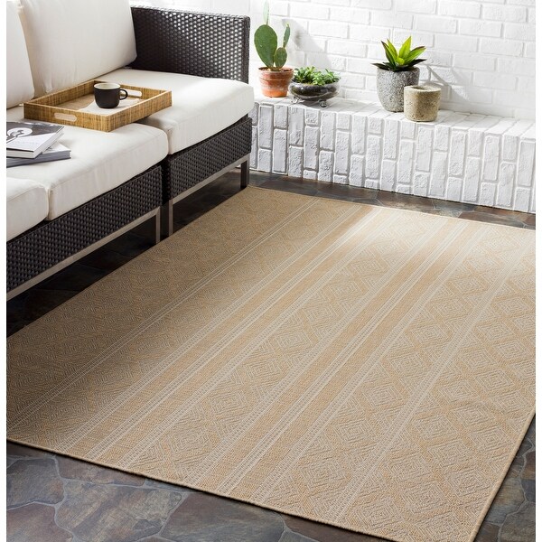 Daryl Indoor/ Outdoor Tribal Stripe Area rug. Opens flyout.