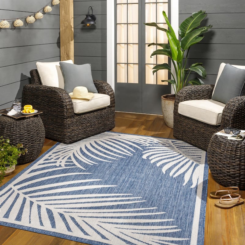 Livabliss Long Beach Outdoor Safe Tropical Area Rug