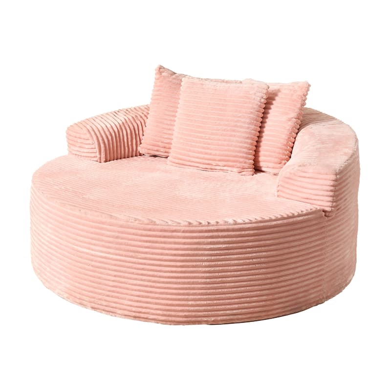 HOOOWOOO Modern Corduroy Fabric Floor Sofa