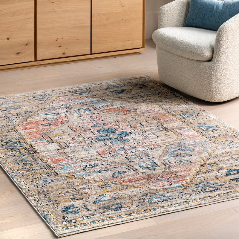 Nuloom Marley Traditional Medallion Fringe Area Rug