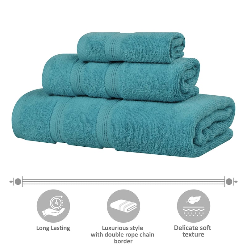 Superior Smart Dry Zero Twist Cotton Bath Towels, Set of 4