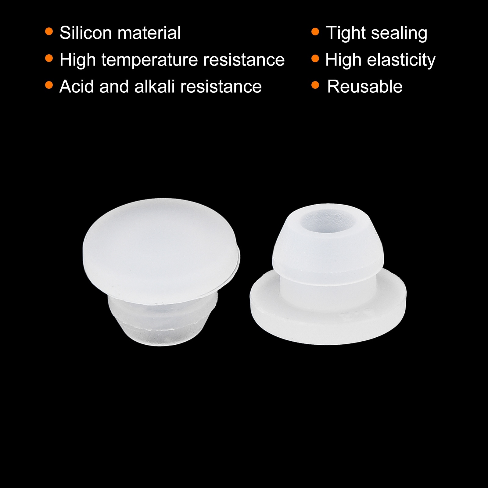 Silicone Snap in Locking Hole Plugs,Panel Seal Cover Round for Kitchen Bulkheads