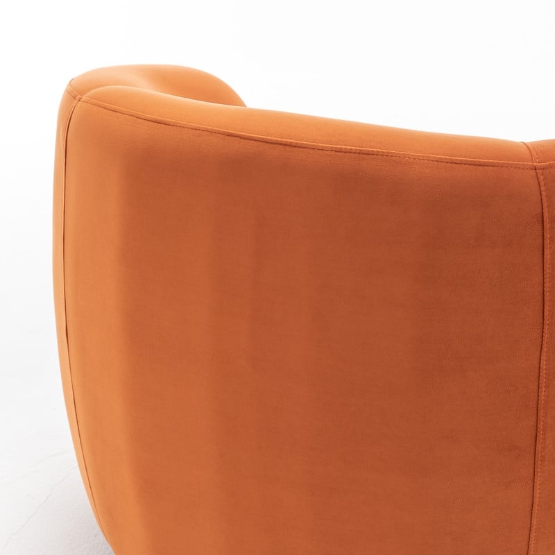 SEYNAR Modern Glam Velvet Upholstered 360 Degree Swivel Accent Armchair