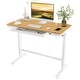 preview thumbnail 7 of 25, FlexiSpot 48 Inch Bamboo Texture Top COMHAR Home Office Desk Height Adjustable Standing Computer Desk USB Charging