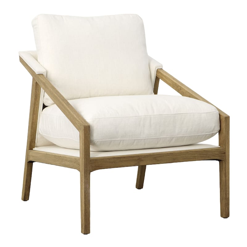 Elsa Linen Upholstered Occasional Chair, White