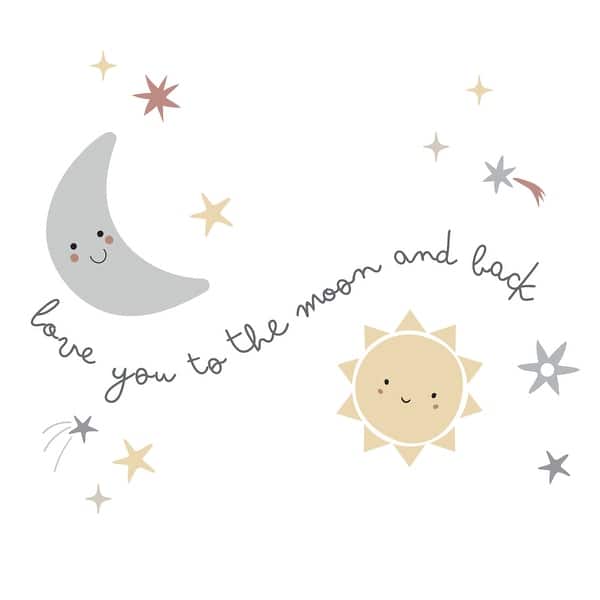 slide 2 of 4, Bedtime Originals Little Star Celestial Moon & Stars Wall Decal/Stickers